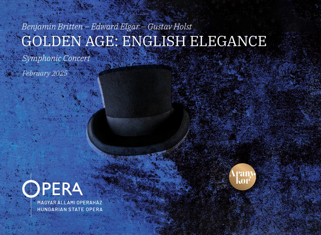 Golden Age: English Elegance — concert artwork with a blue bowler hat